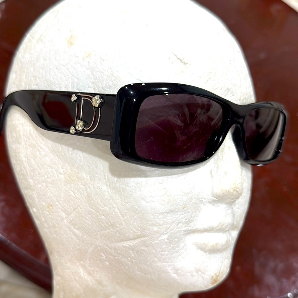 DIOR Couture 2 vintage sunglasses 🕶️ D Logo floral daisies bling - Picture 1 of 16